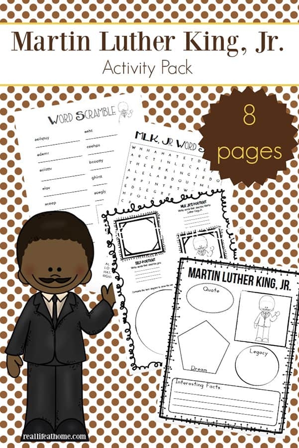 martin luther king day 2018 printable activities