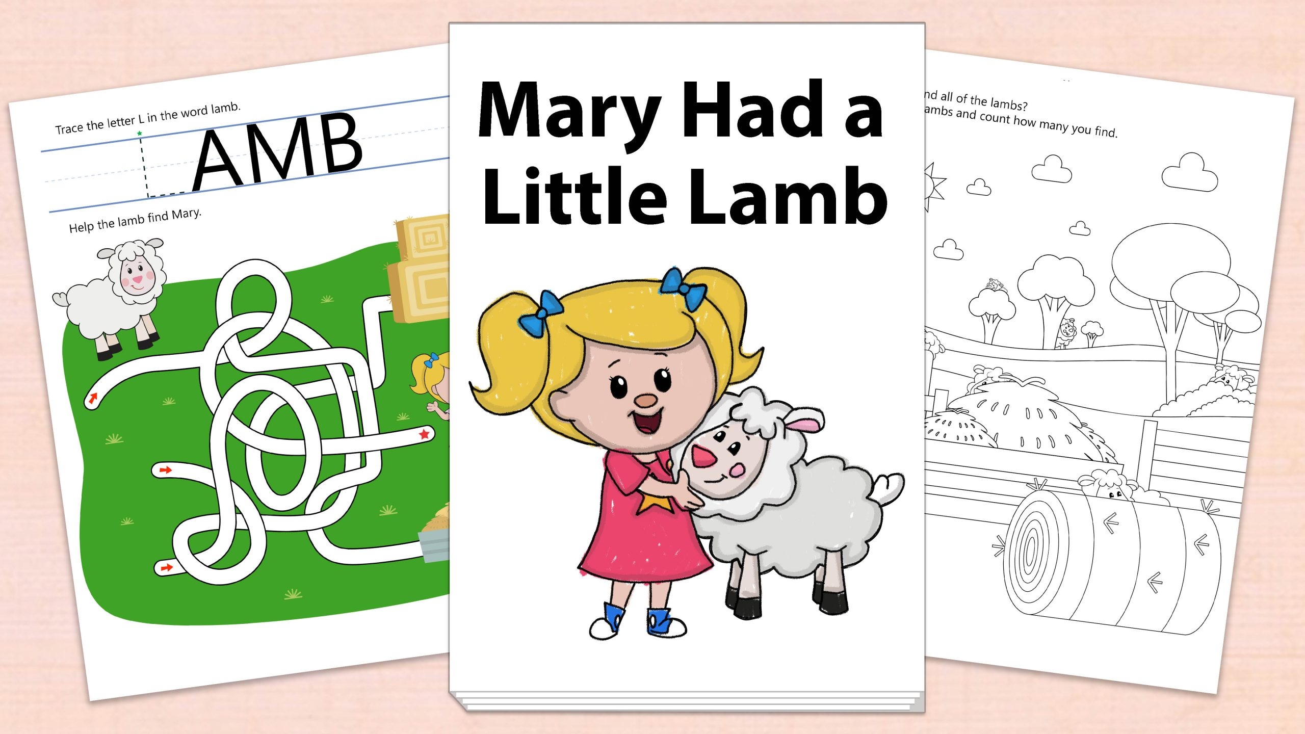 mary had a little lamb printable activities