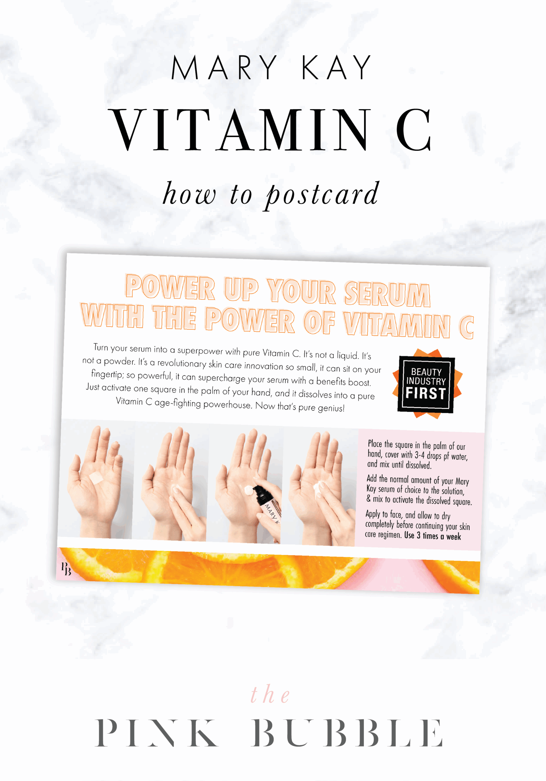 Mary Kay Vitamin C Activating Squares How To Card Find It Only At Www 