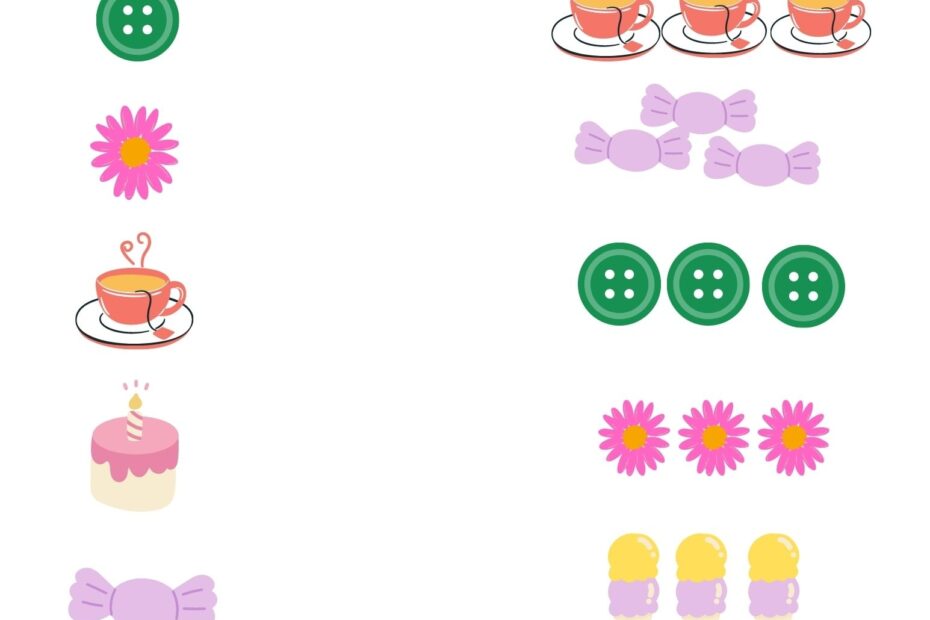Matching Worksheets For Kindergarten And Preschool Kids