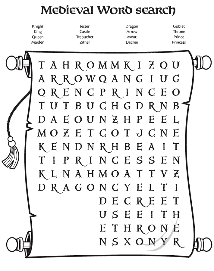 Medieval Activities For Kids Activity Shelter