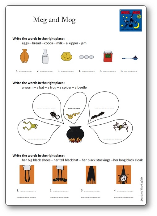 Meg And Mog By Helen Nicoll Et Jan Pienkowski Printable Activities And 
