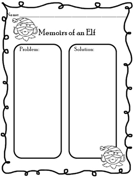Memoirs Of An Elf Activity Pages By K 2 Fun Teachers Pay Teachers