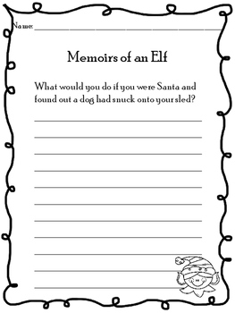 Memoirs Of An Elf Activity Pages By K 2 Fun Teachers Pay Teachers