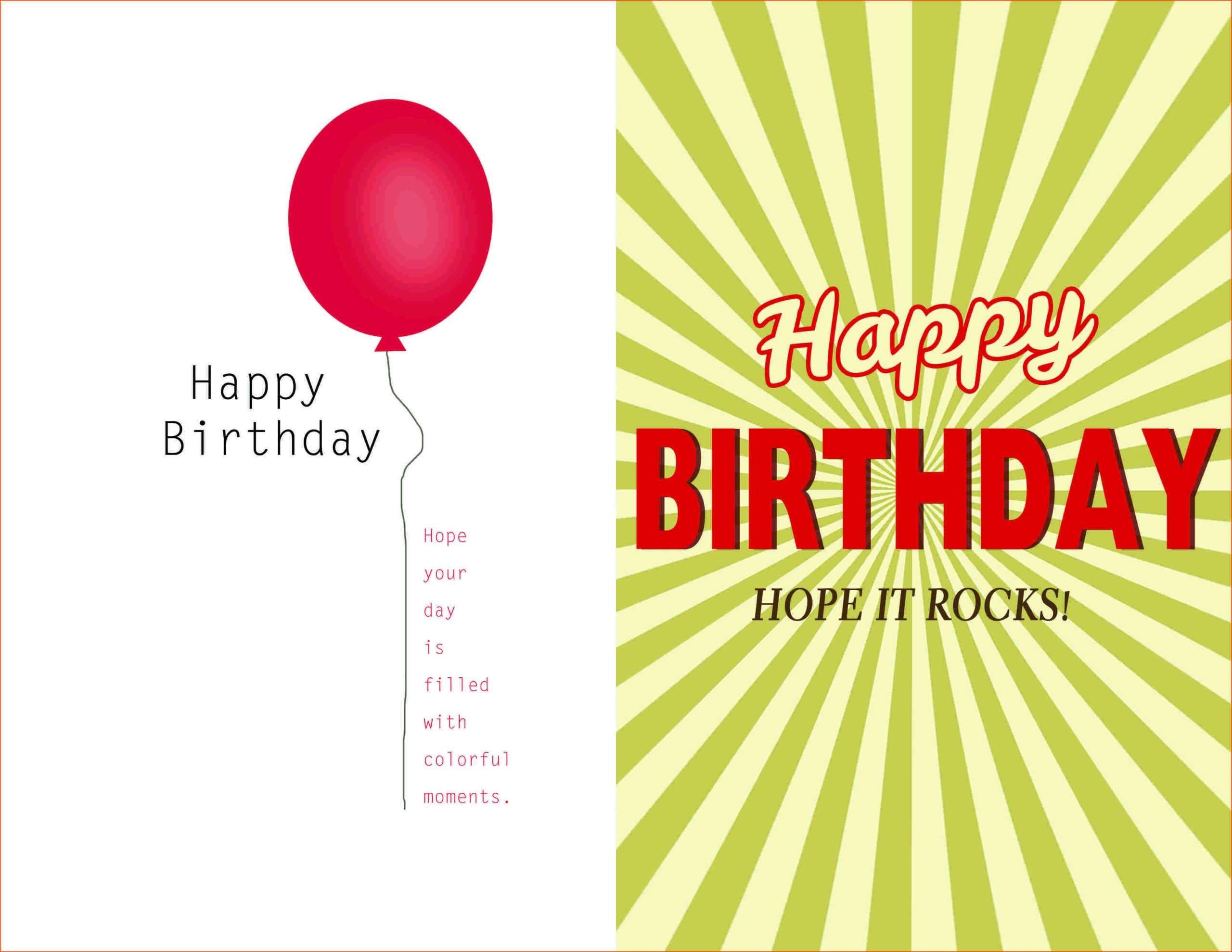 birthday cards template printable ms word