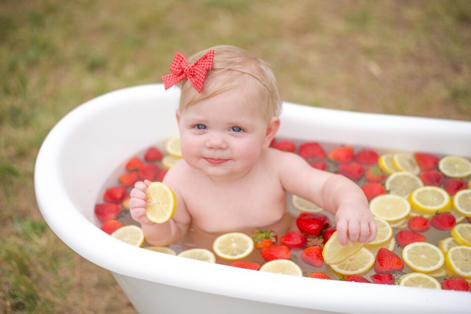 Milk Bath Milestone Portraits TX Family Photographer