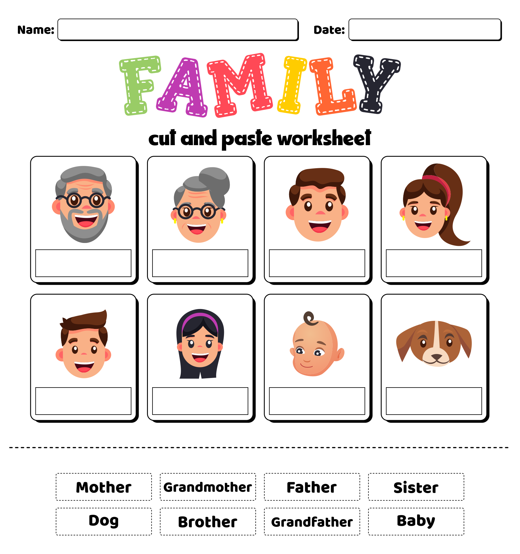 My Family Preschool 10 Free PDF Printables Printablee