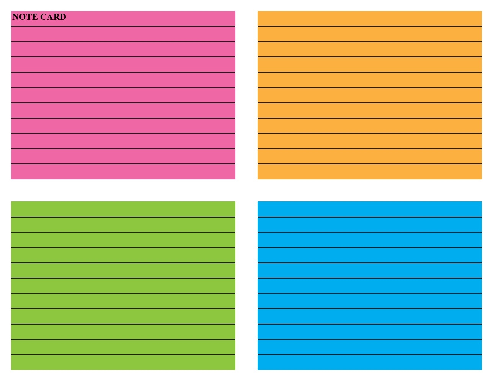 Note Card Printable Printable Free Templates