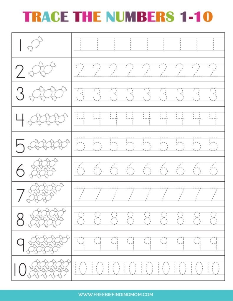 Numbers 1 To 10 Worksheet