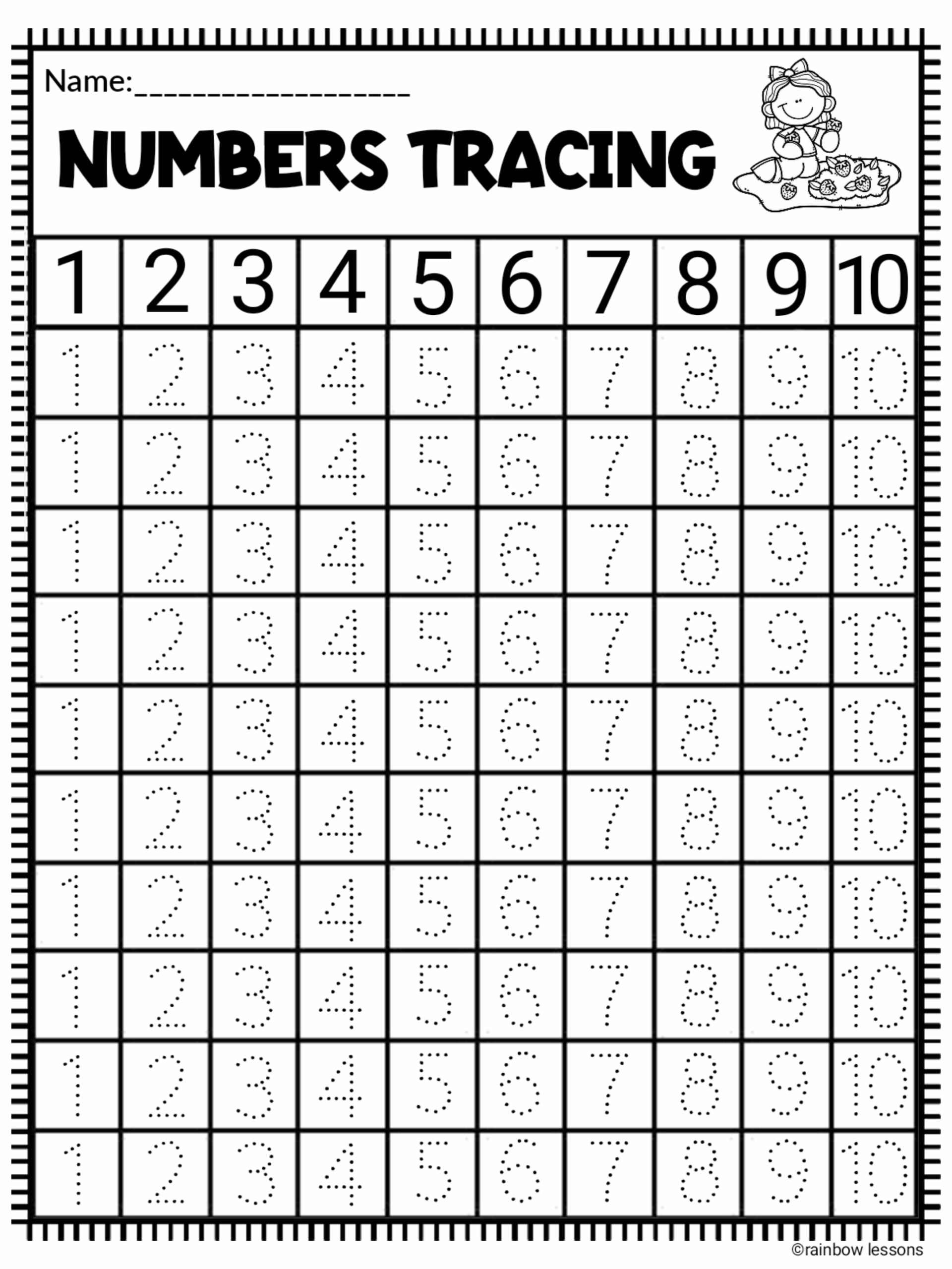 Numbers 1 To 20 Free Printable