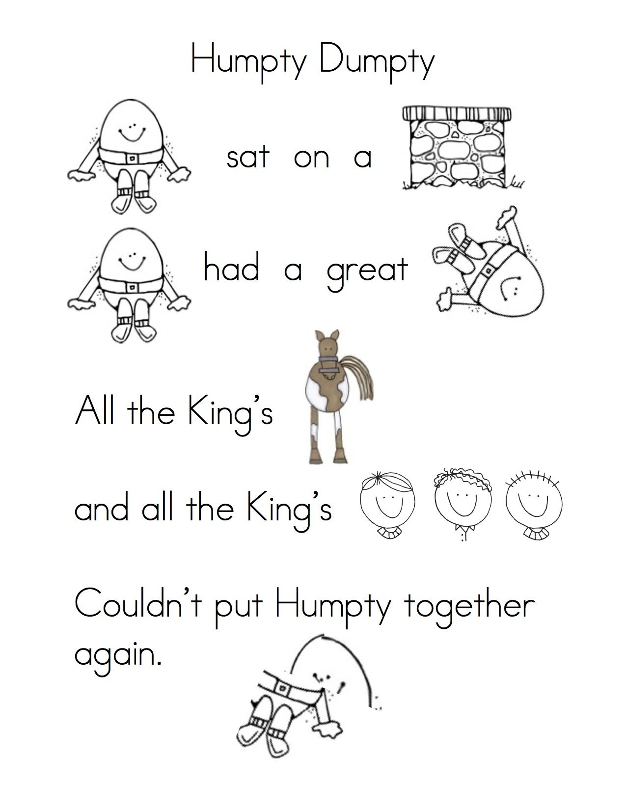 free printable nursery rhyme activities