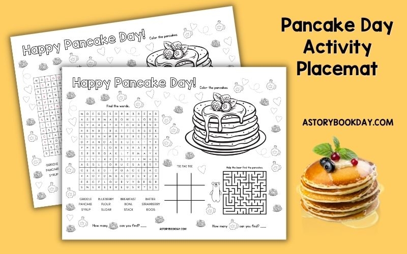 Pancake Day Fun Free Printable Activity Placemat For Kids