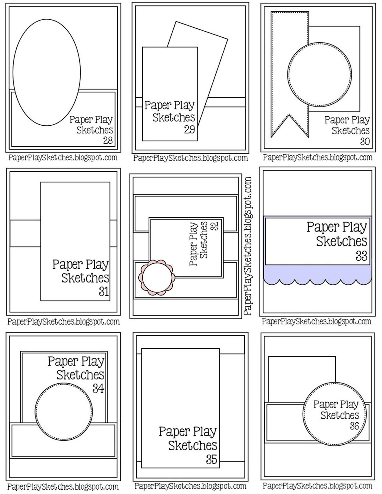 Paper Play Sketches Card Sketches Card Sketches Templates Card 