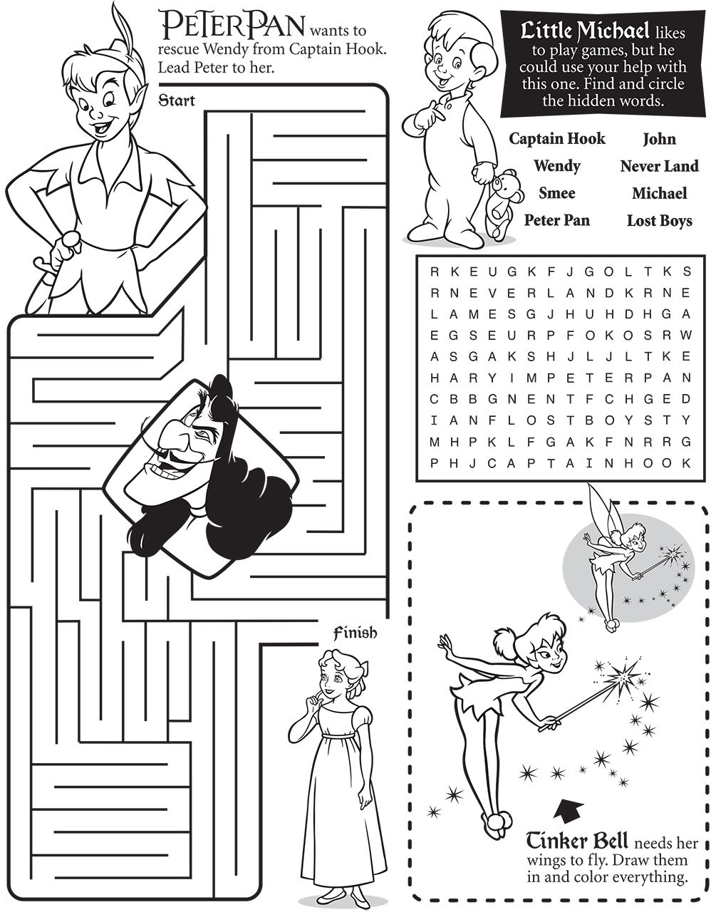 disney activity sheets printable