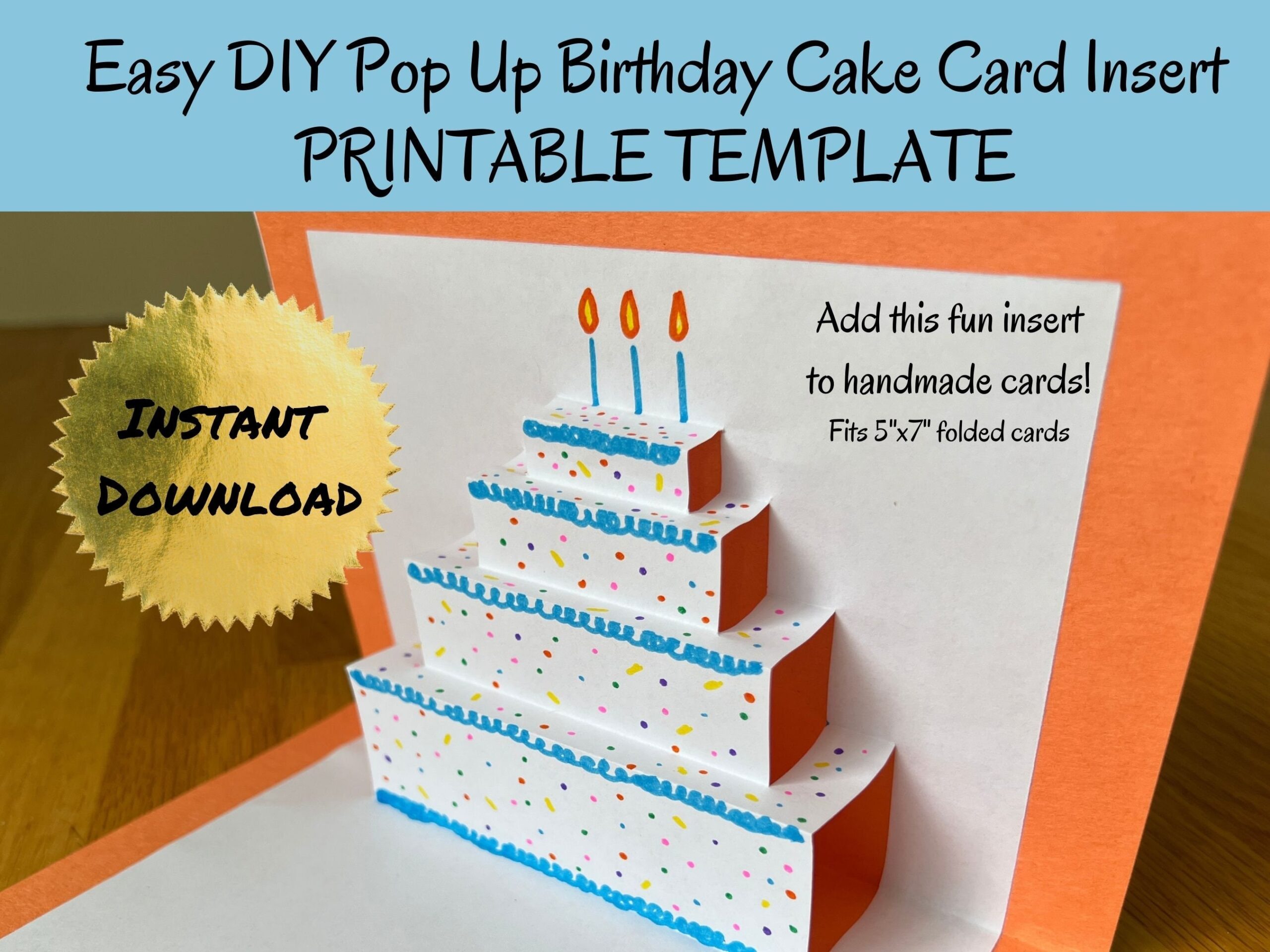 Pop Up Birthday Card Template Printable