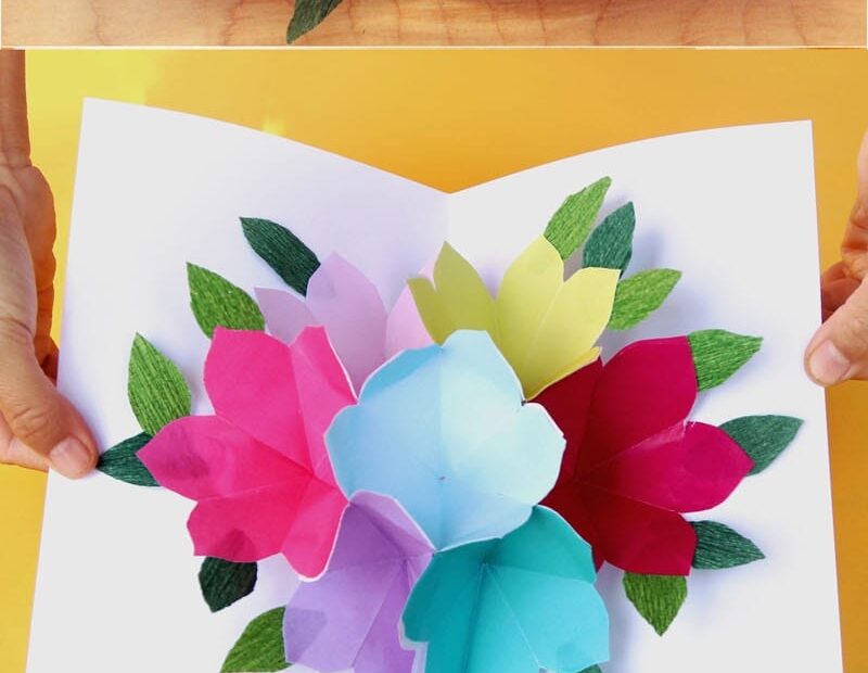Pop Up Flowers DIY Printable Mother 39 s Day Card A Piece Of