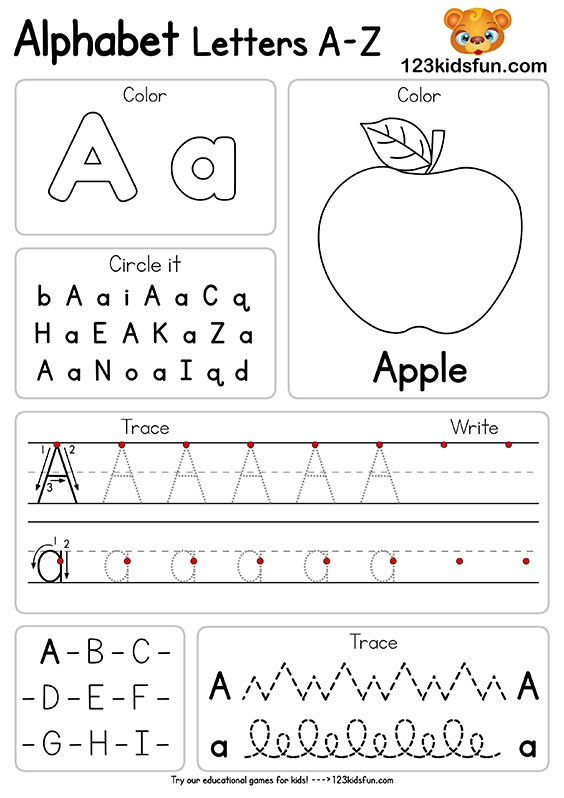 Preschool Printable Alphabet Worksheets