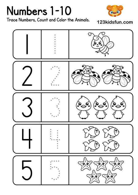 free printable preschool math activities
