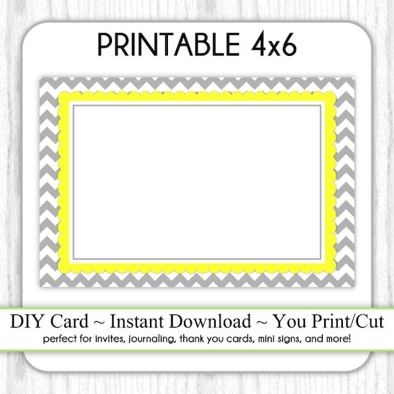 Printable 4X6 Template