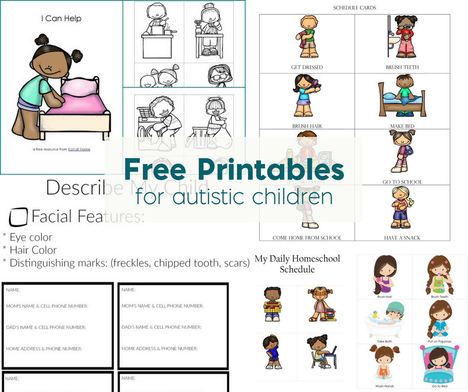 free printable autism activities