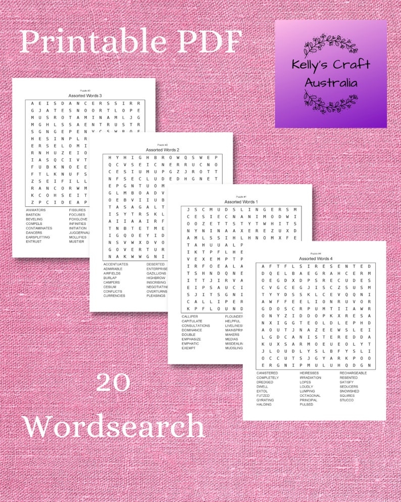 Printable Adult Activity Book PDF Digital Download 100 Etsy