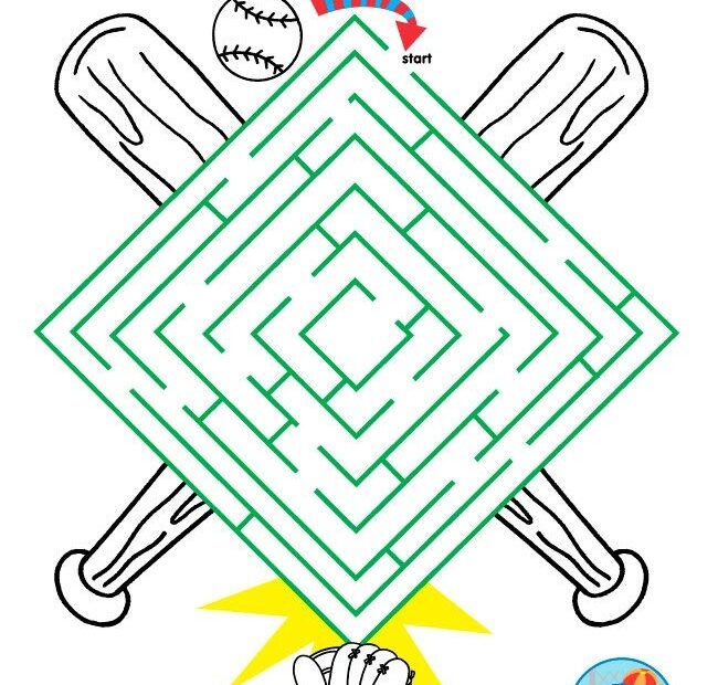 Printable Baseball Activity Sheet AlexBrands Baseball