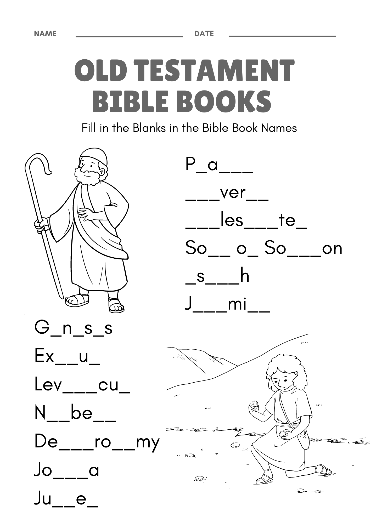 free printable bible activities for youth