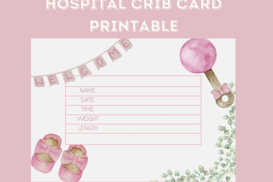 Printable Birth Stat Card Hospital Crib Card For Baby Baby Birth