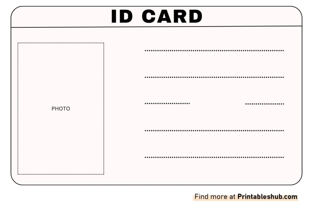 free printable id cards templates pink and white