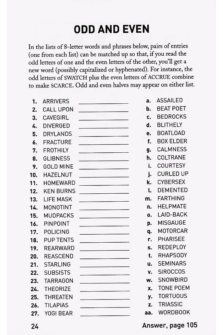 Printable Brain Games For Dementia