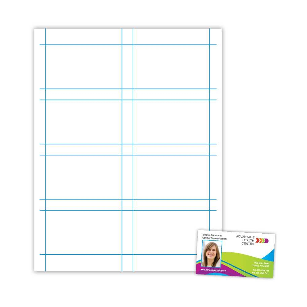 creating 8 card printable template in work