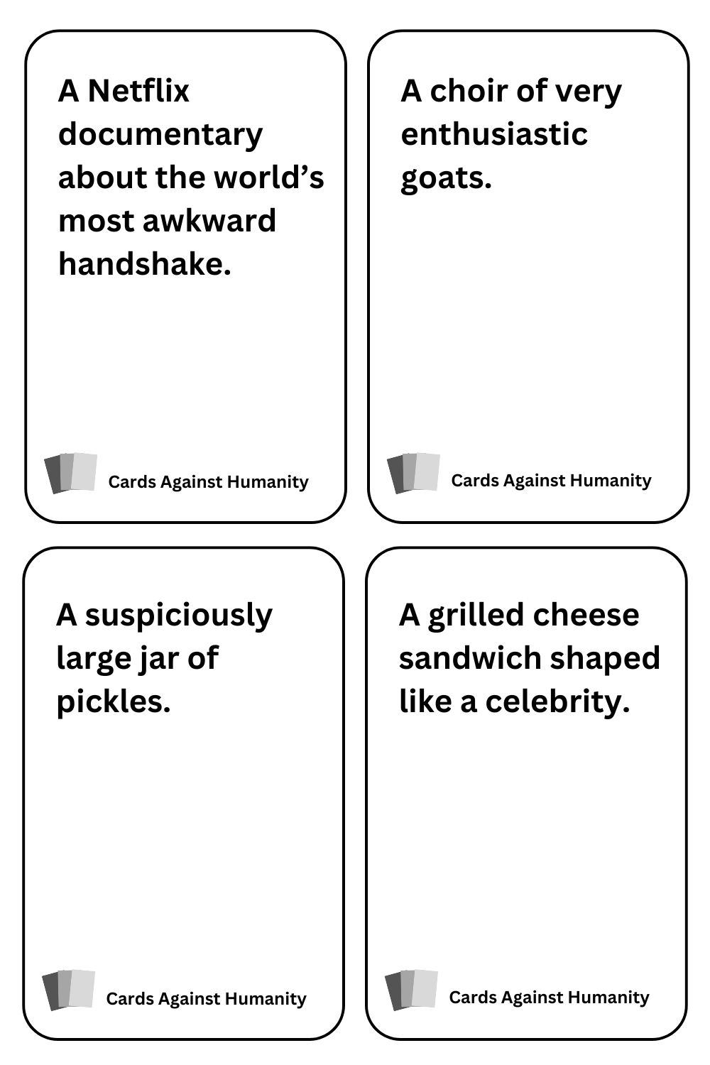 Printable Cards Against Humanity Templates Blank Ideas Filled 