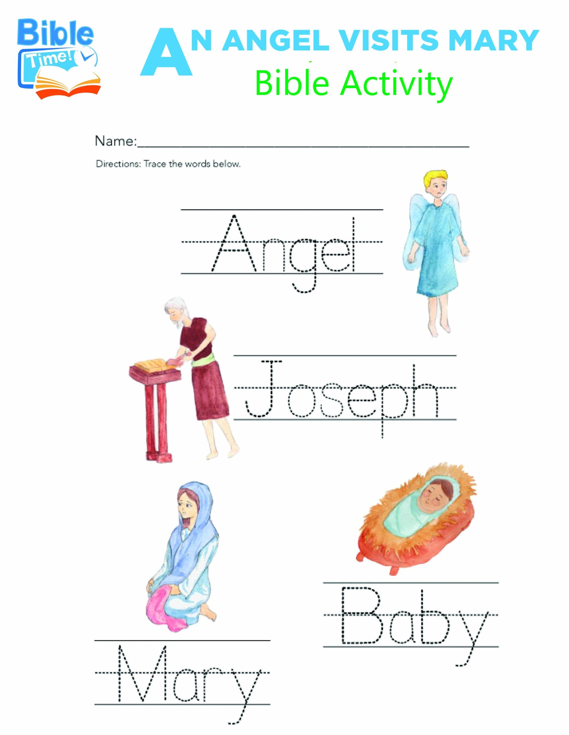 children's bible activities free printable
