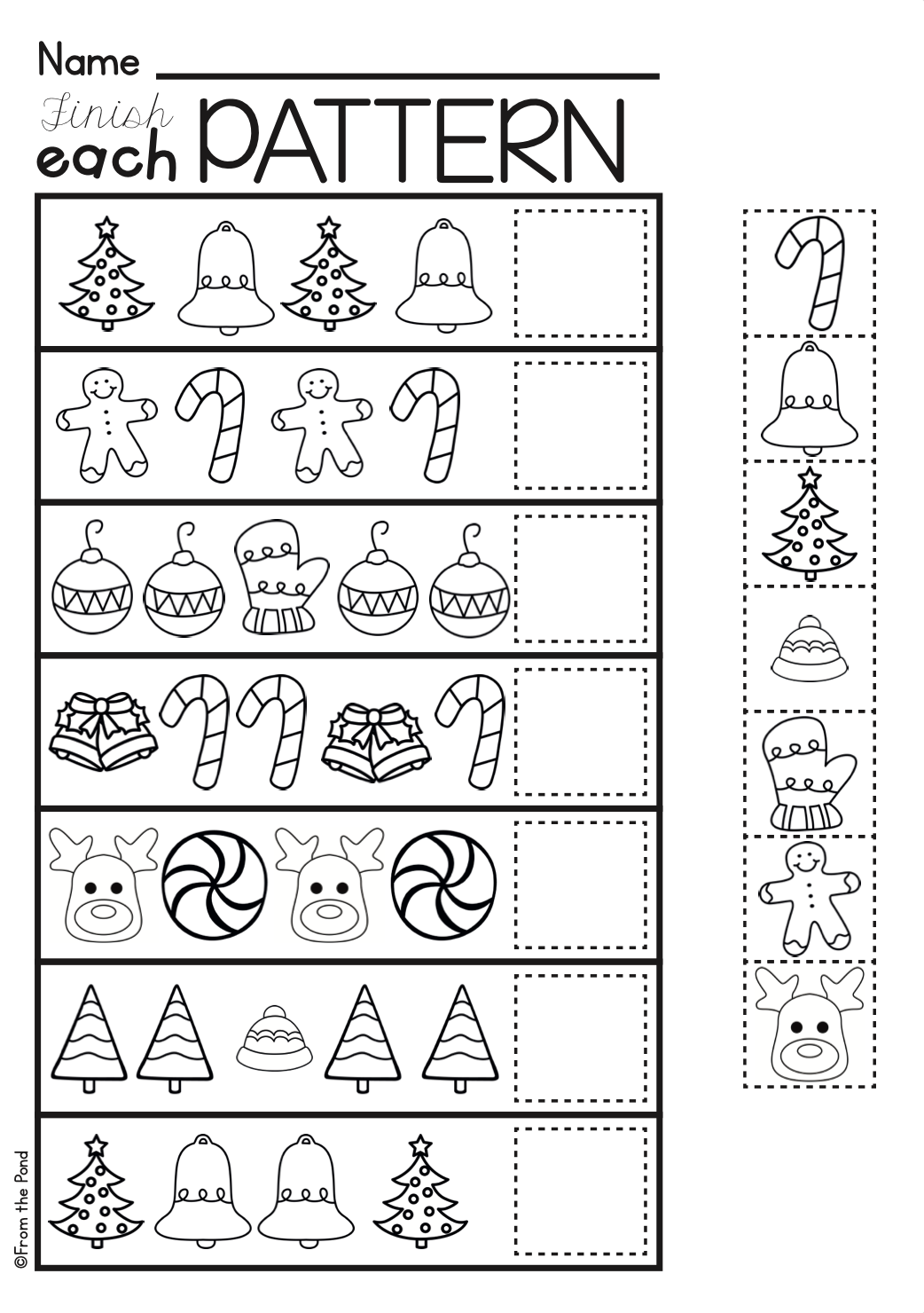 Printable Christmas Activities For Kindergarten