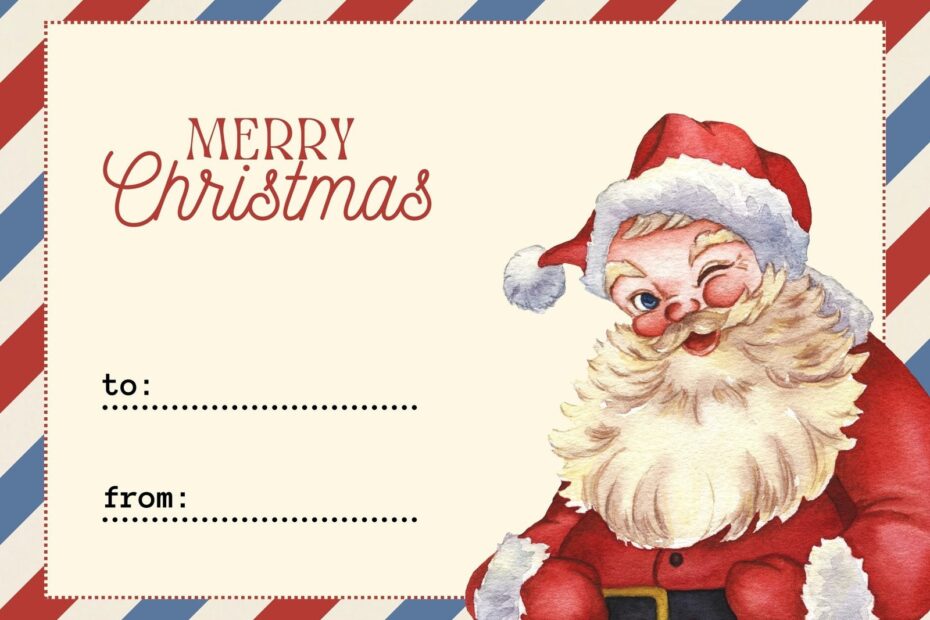 Printable Christmas Card Templates FREE Printable A Z