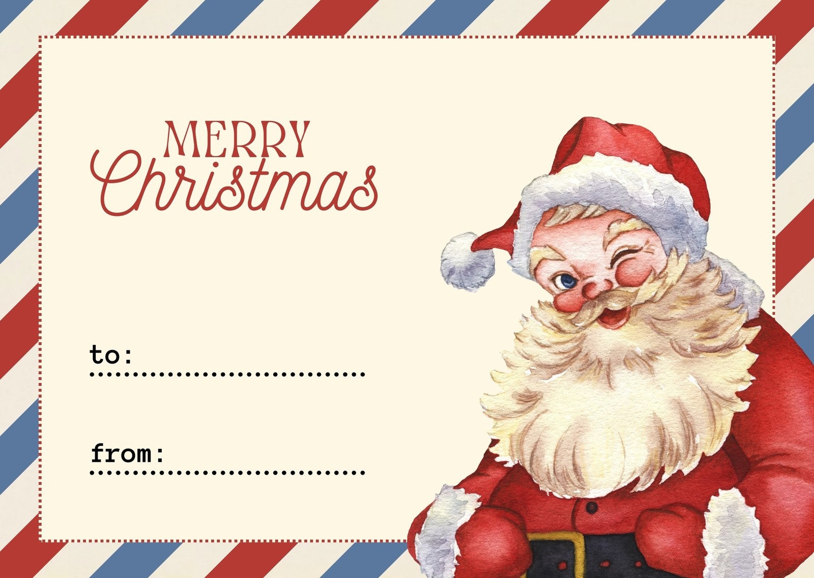 free printable holiday card template