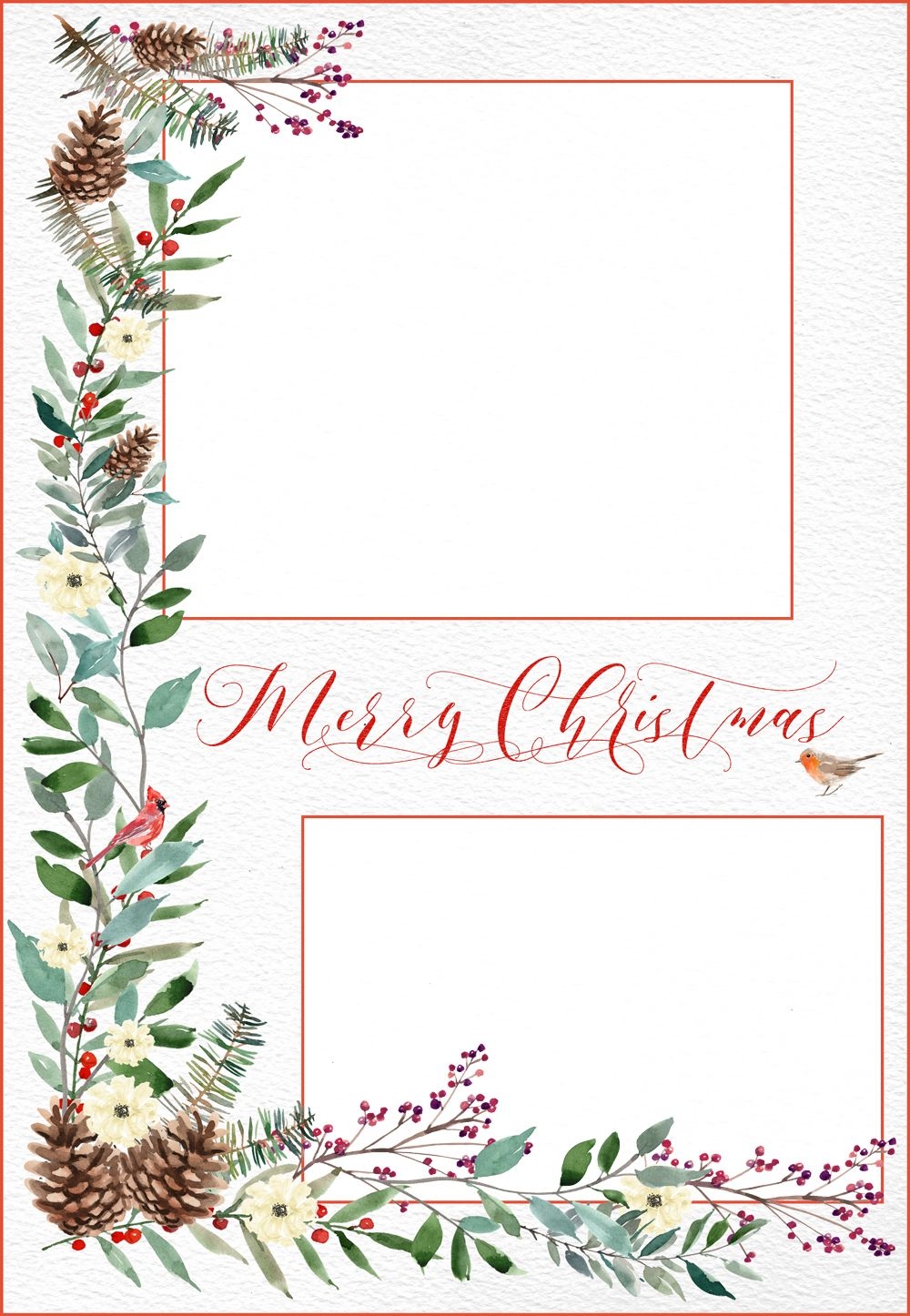 christmas card template printable pinterest