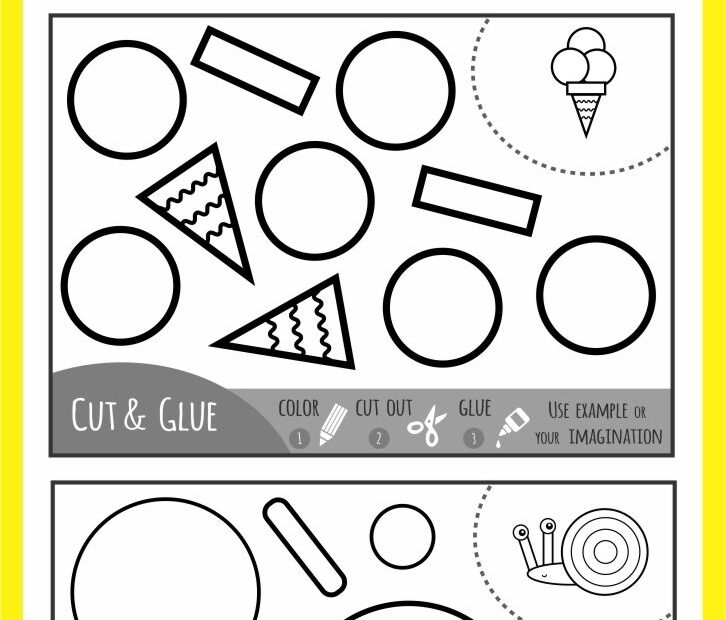 Printable Color Cut And Glue Worksheets