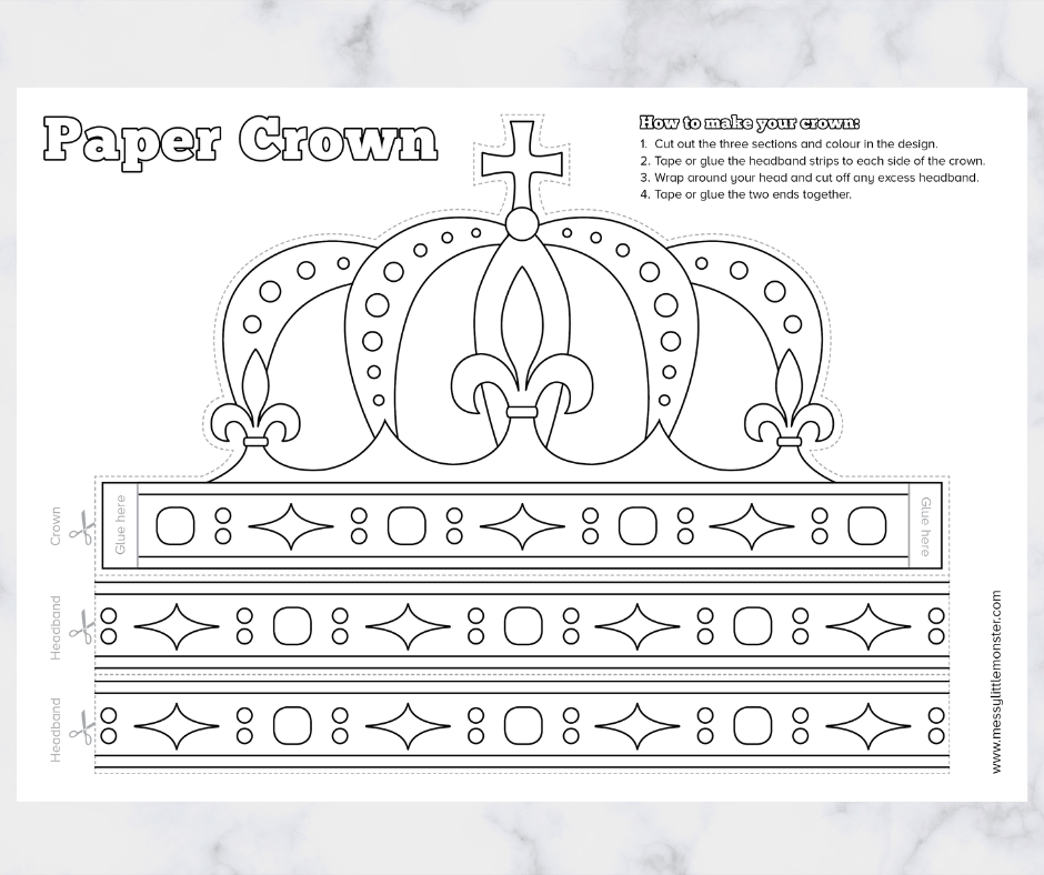 make a crown activity kids printable craft