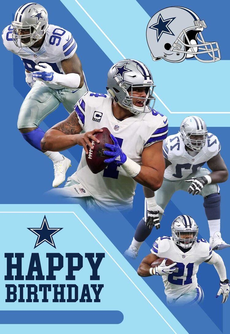 Printable Dallas Cowboys Birthday Card Printable Word Searches