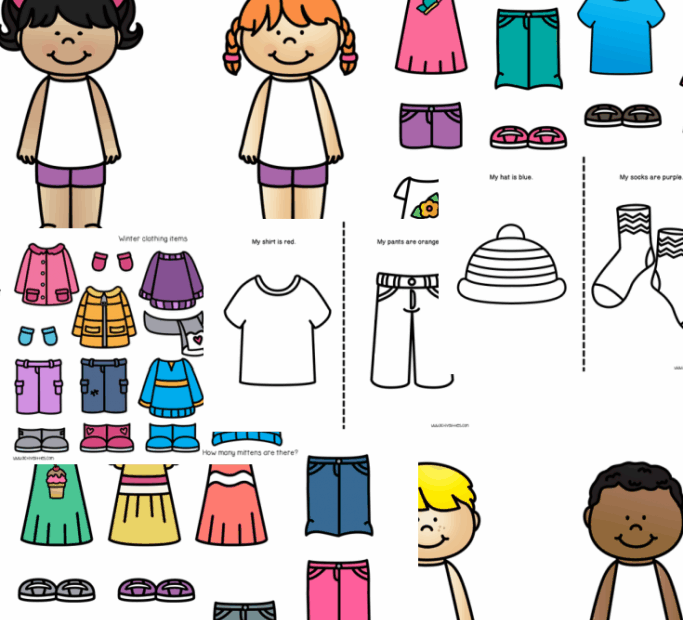 Printable Dress Up Dolls