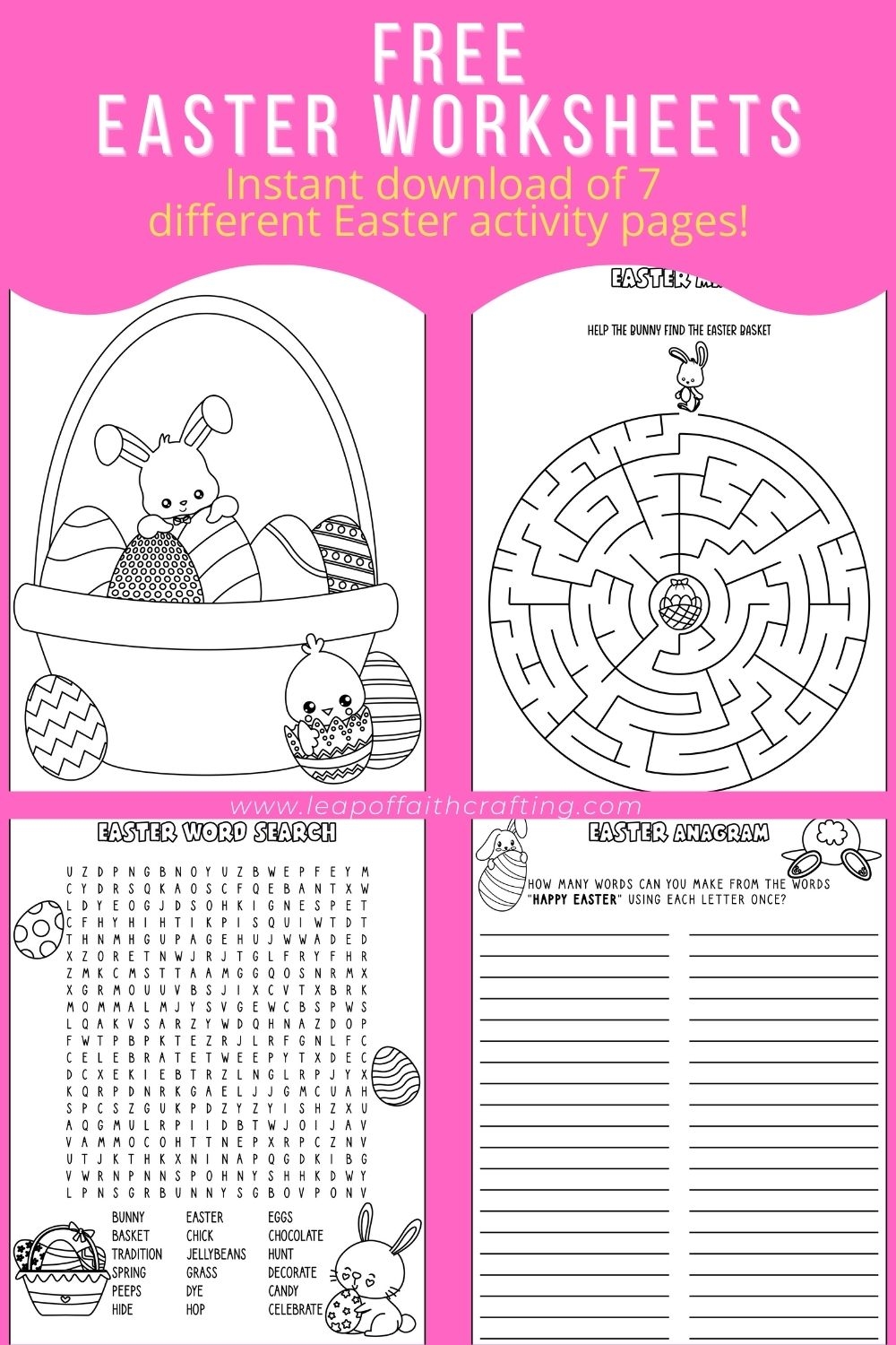 Printable Easter Activity Sheets