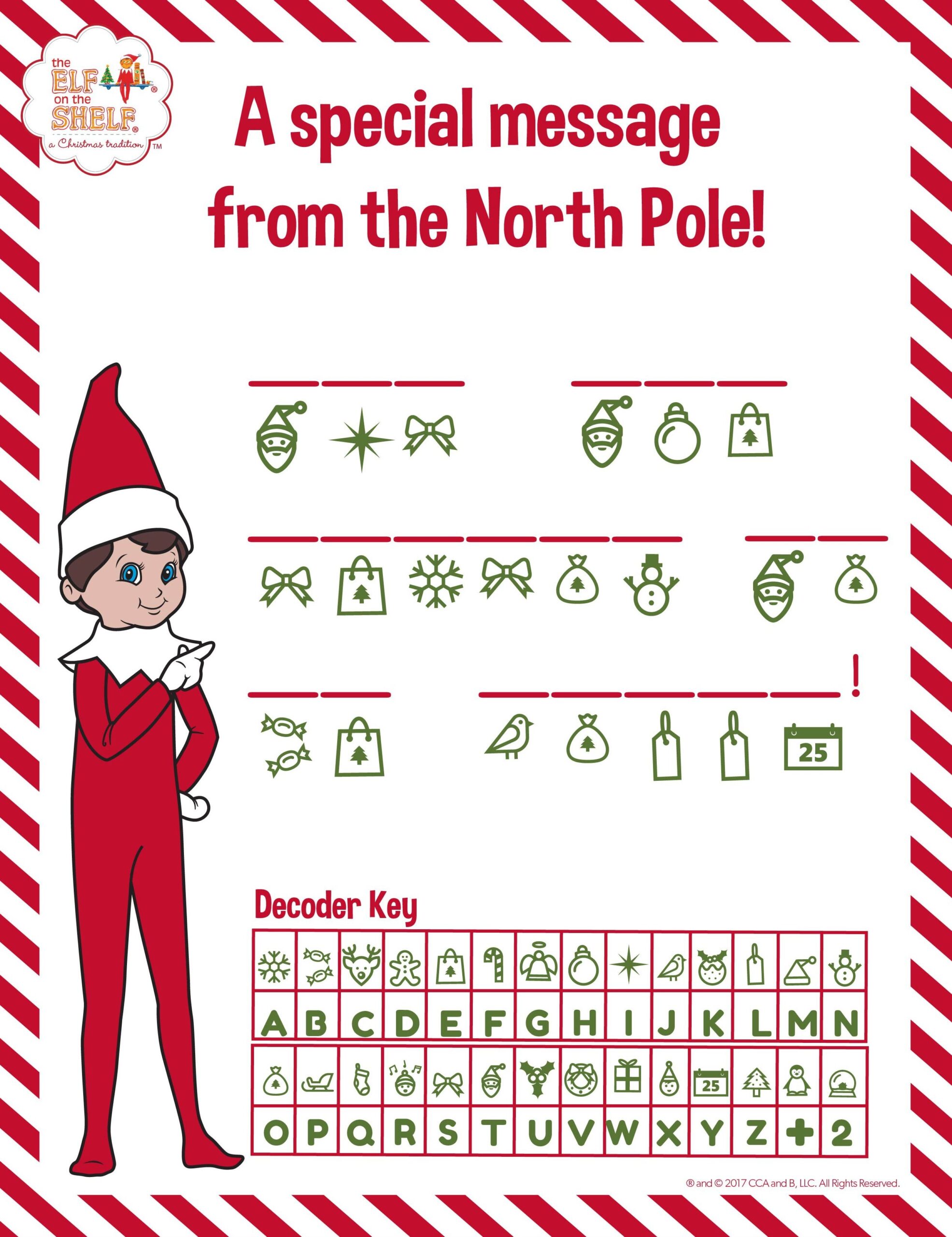 Printable Elf On The Shelf Activity Pages