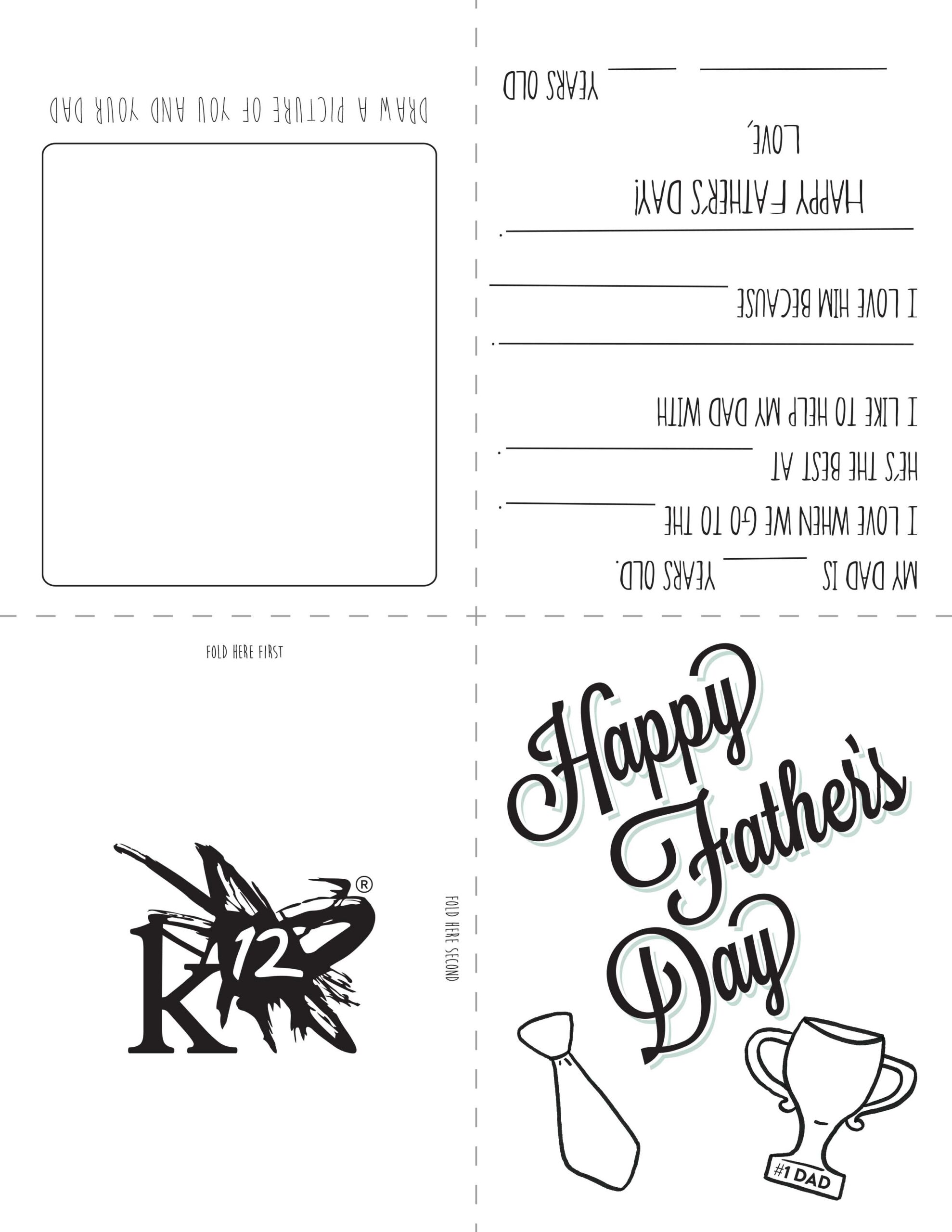Printable Fathers Day Card Template Printable Templates