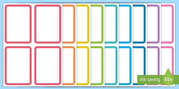 Printable Flashcard Templates To Cards
