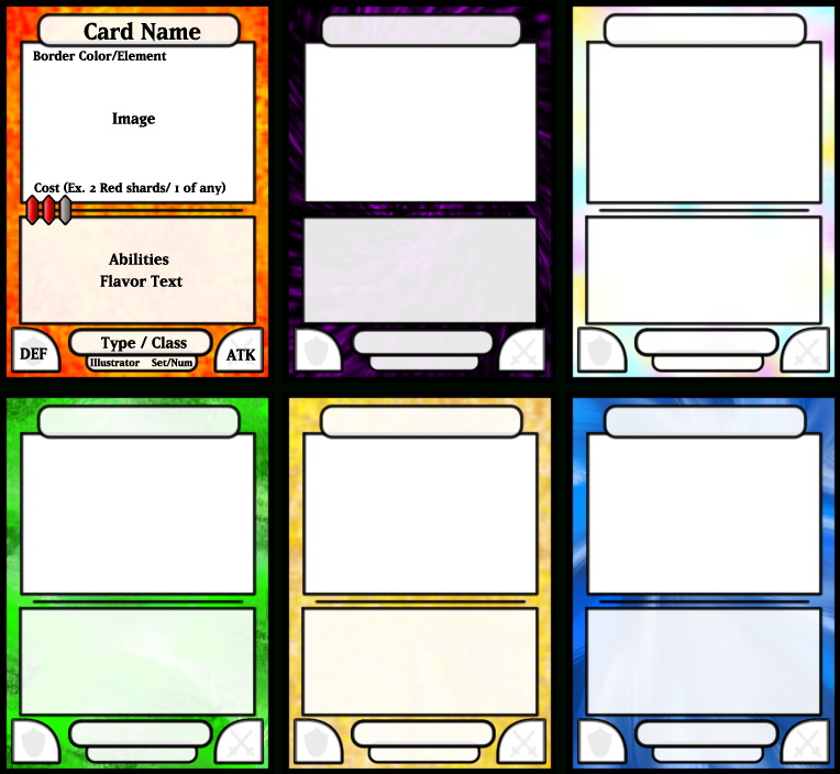 Printable Game Cards Template