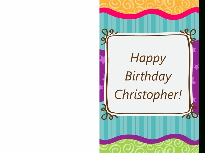 Printable Half Fold Birthday Cards
