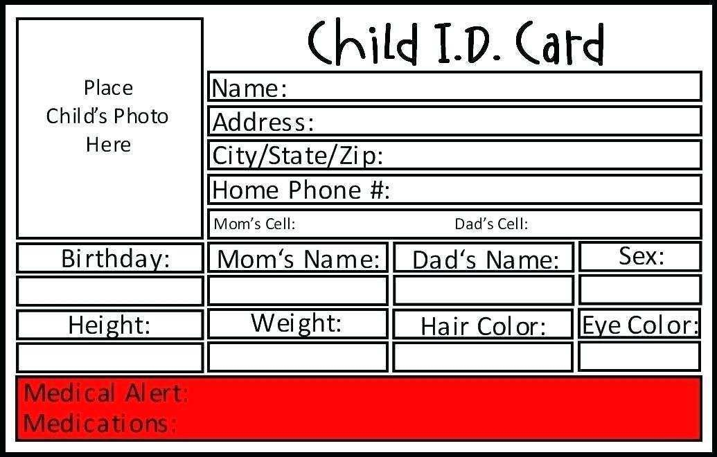 Printable Id Card Template Free Printable Templates