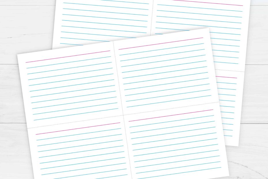 Printable Index Card Template Printable Cards