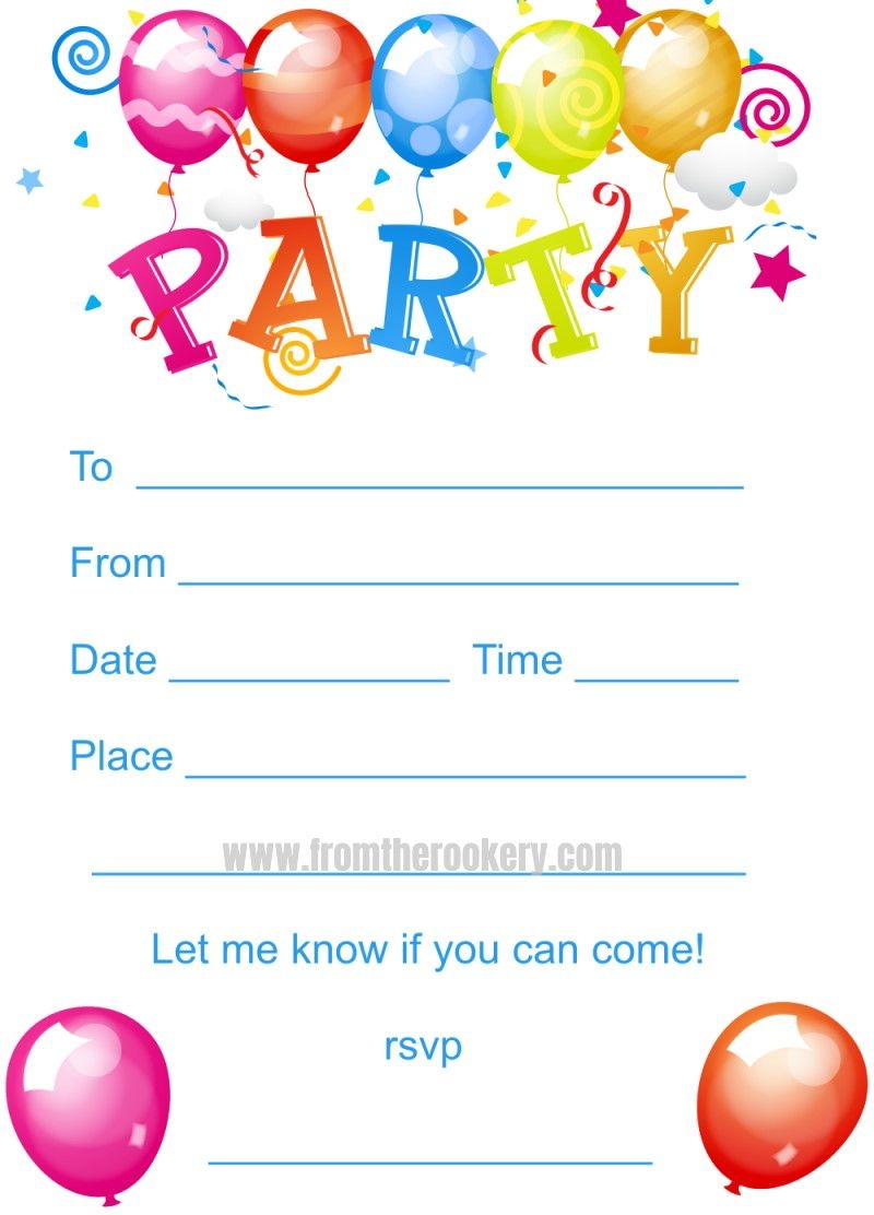 Printable Invitation Cards